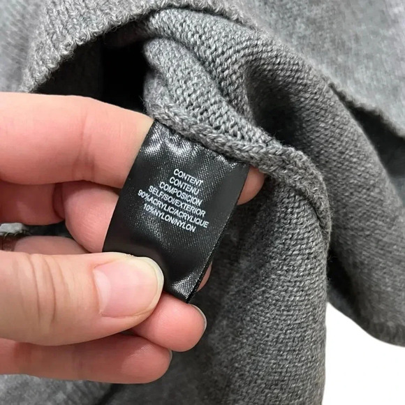 Wayf Gray Lola Puff Sleeve Mini Sweater Dress S - Picture 4 of 5